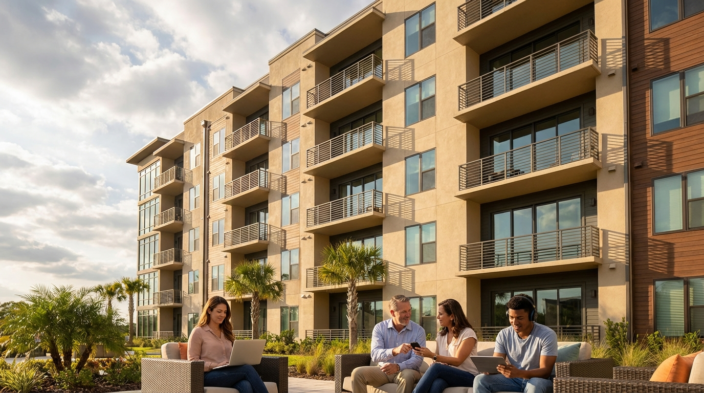 Aerial view of Deltona Florida showing residential neighborhoods and growing development