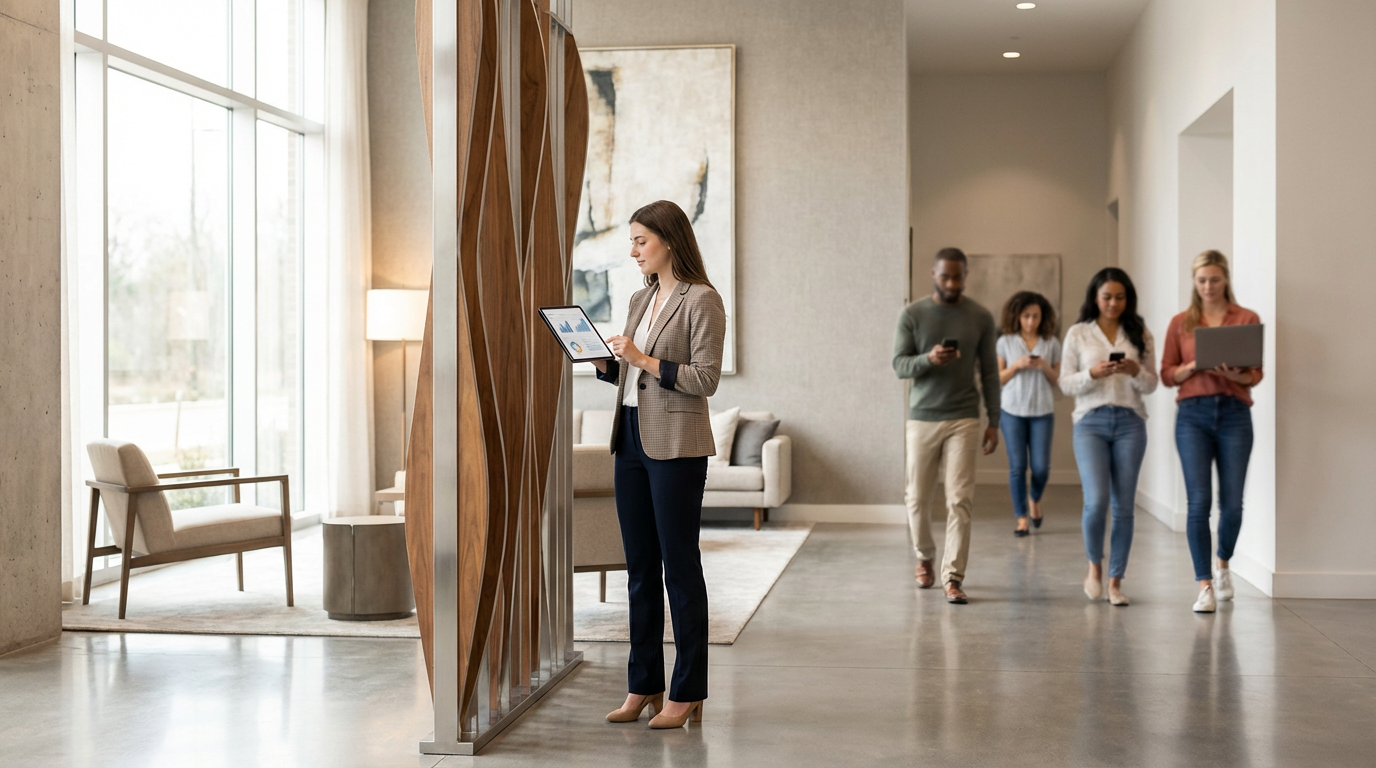 Modern apartment building in Little Rock with high-speed fiber internet infrastructure installation