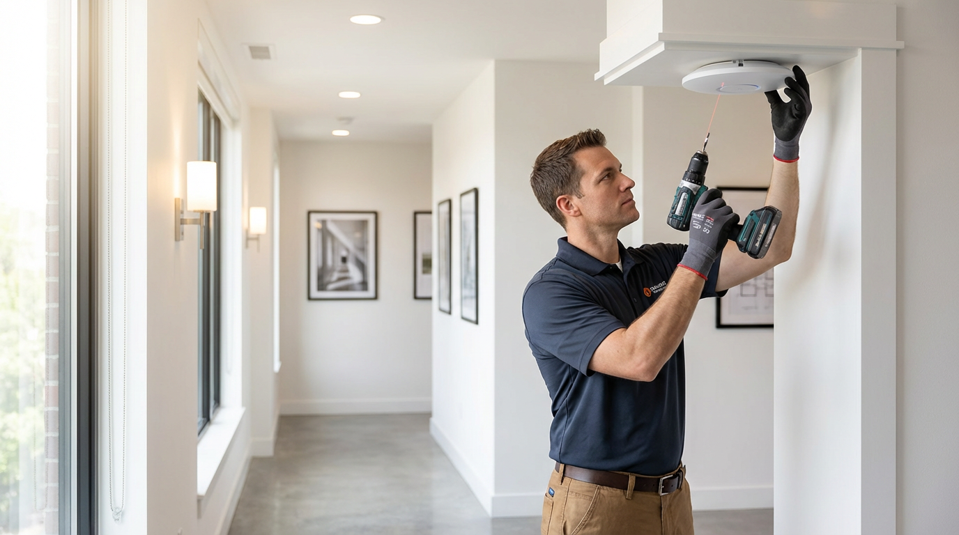Technical support team installing fiber optic equipment in Minneapolis apartment building