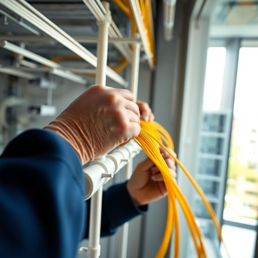 Modern apartment complex in Palm Coast with fiber optic internet infrastructure installation