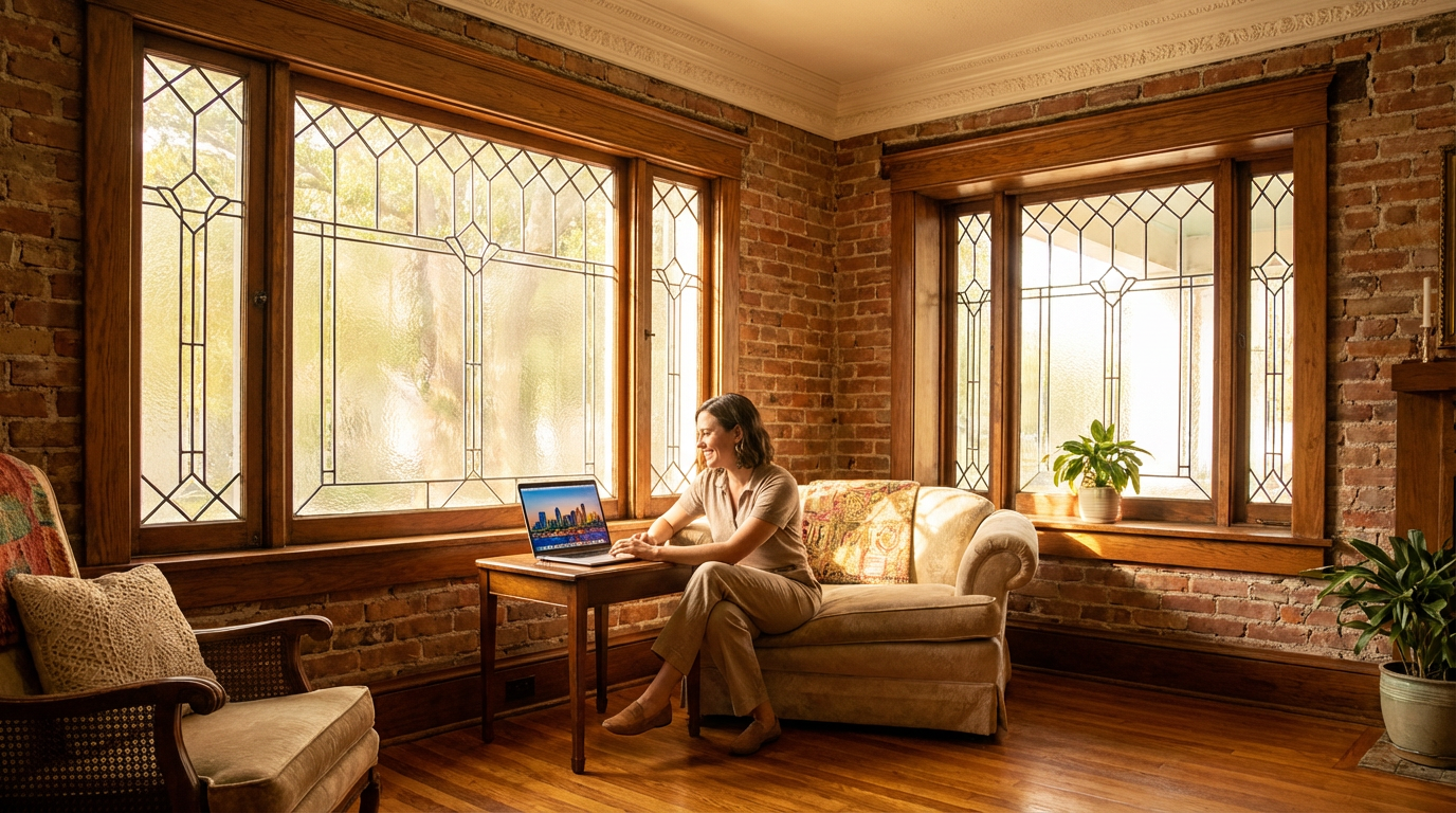 Historic apartment building in Old Northeast St. Petersburg with modern internet infrastructure
